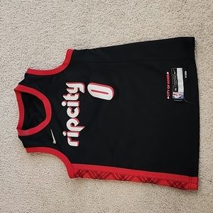 Portland Trailblazers Damian Lillard City Edition Black Youth Jersey